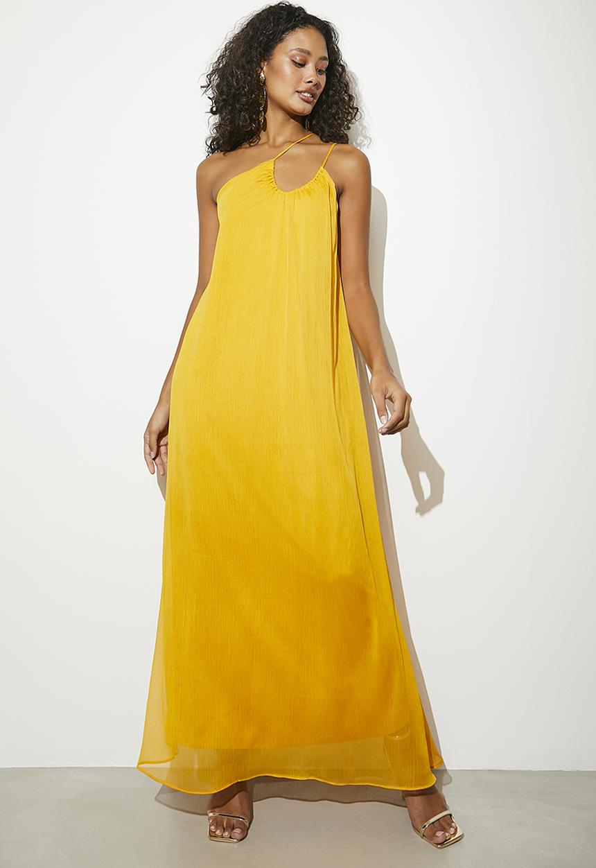 VELVET - Asym trapeze maxi - mustard