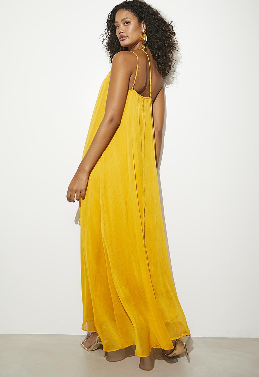 VELVET - Asym trapeze maxi - mustard