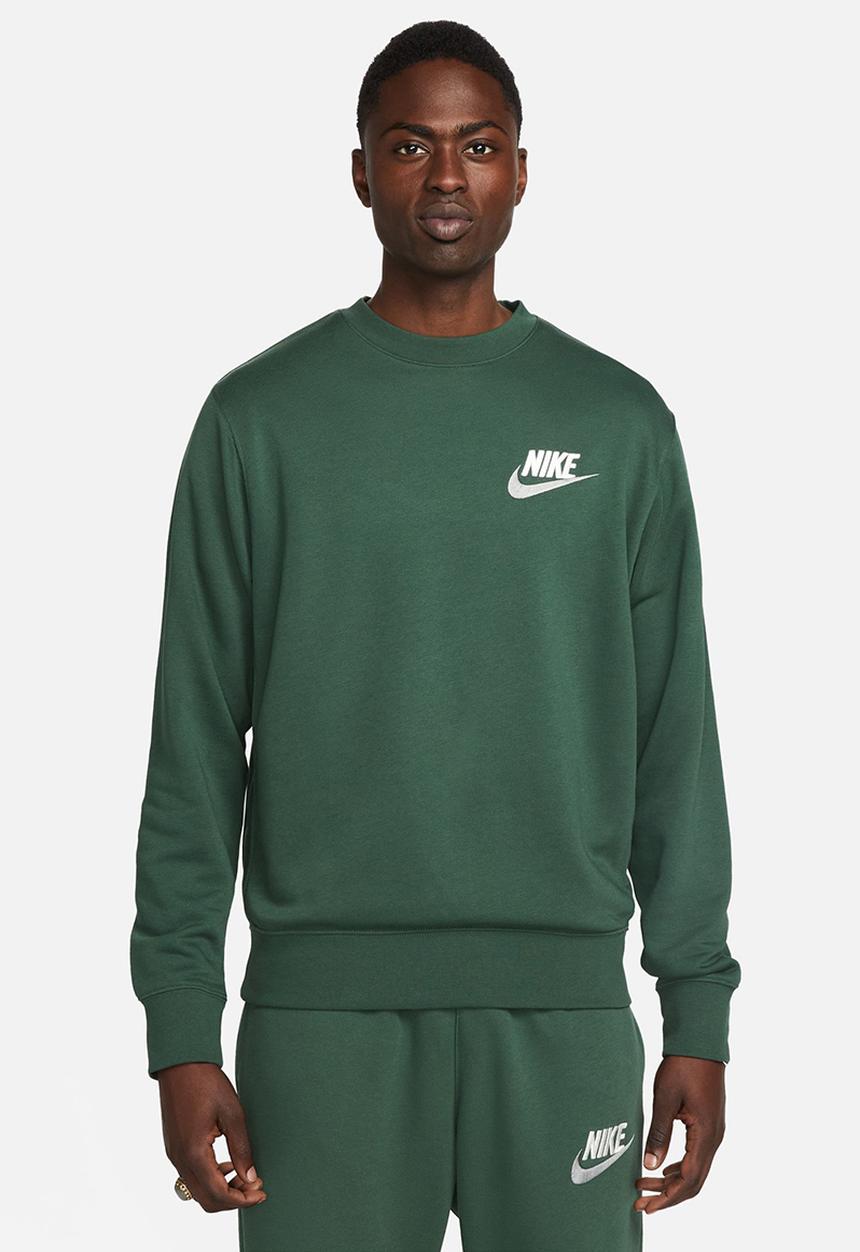 Nike - Nike Club+ French terry crew lbr sweatshirt - green 