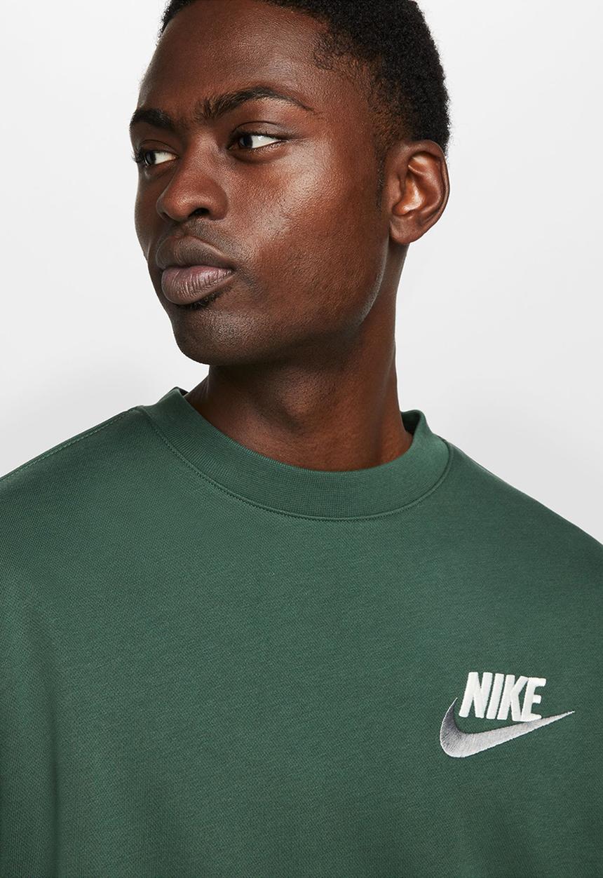 Nike - Nike Club+ French terry crew lbr sweatshirt - green 