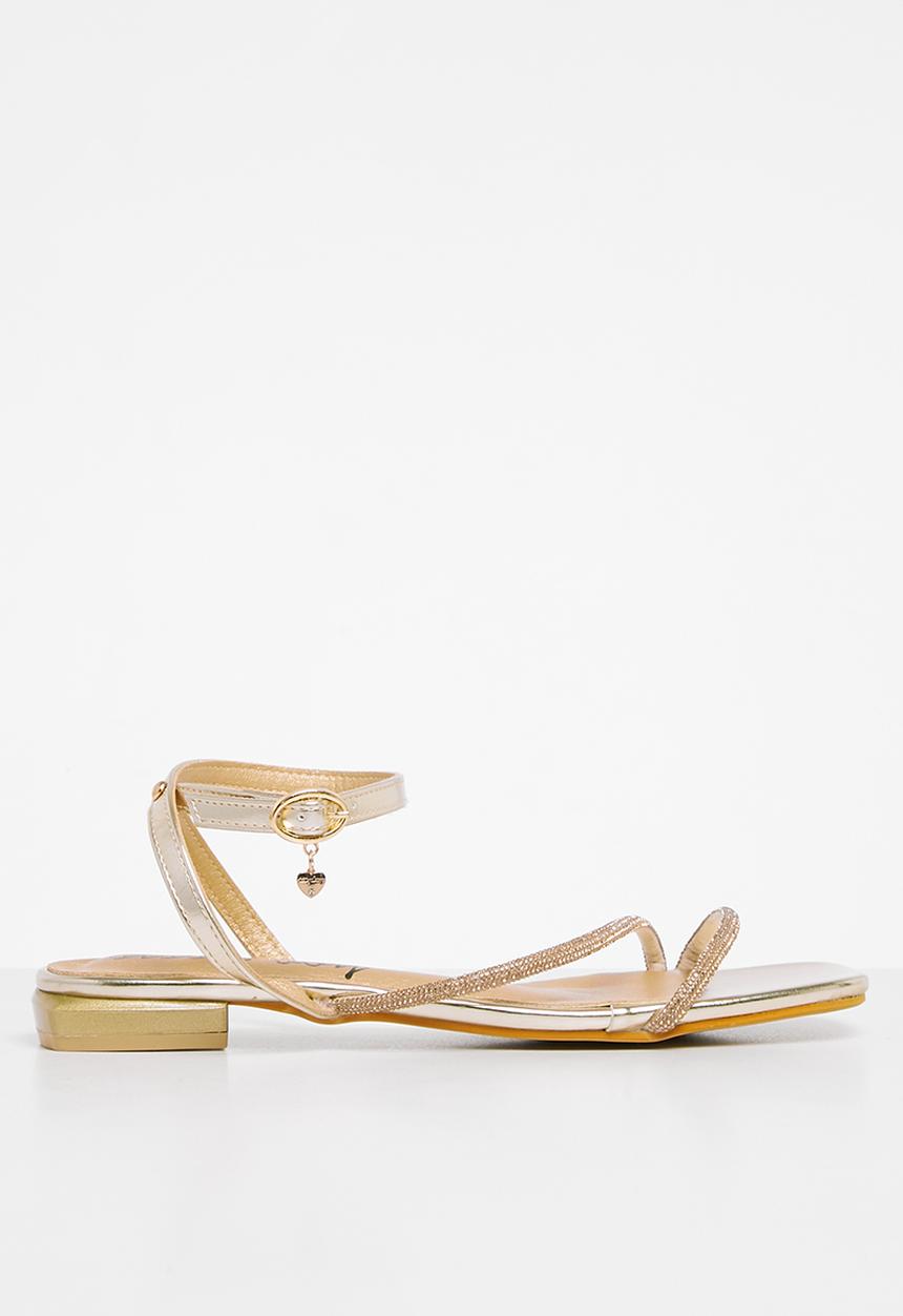 SISSY BOY - Upper hand ankle strap shoe - gold