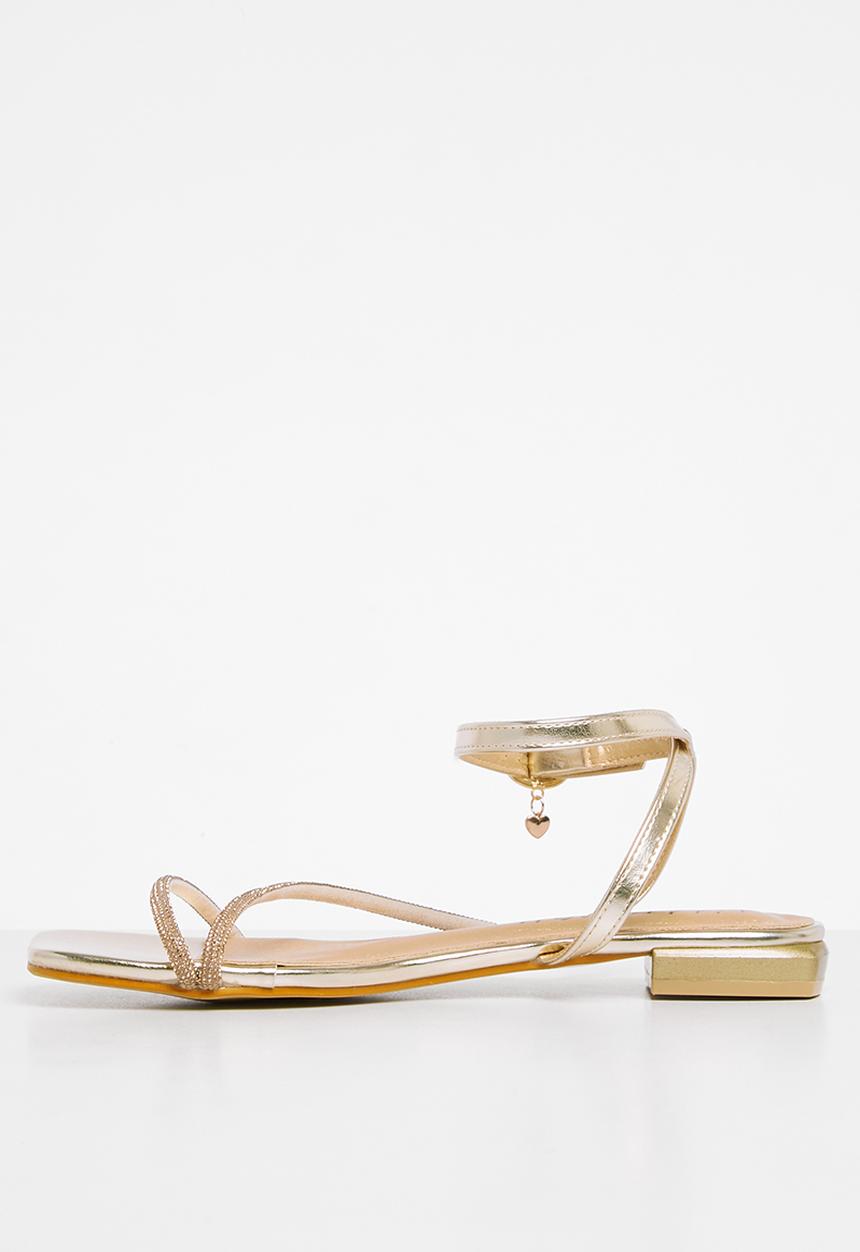 SISSY BOY - Upper hand ankle strap shoe - gold