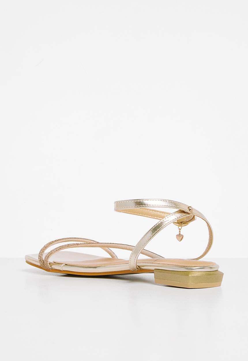 SISSY BOY - Upper hand ankle strap shoe - gold