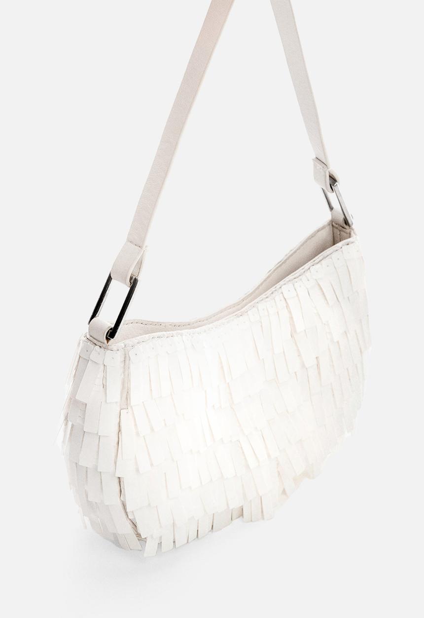 MANGO - Bag pati - white