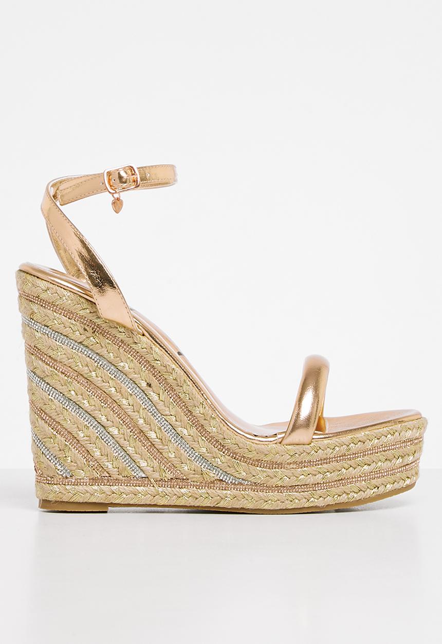 SISSY BOY - Hand picked platform wedge - rose gold