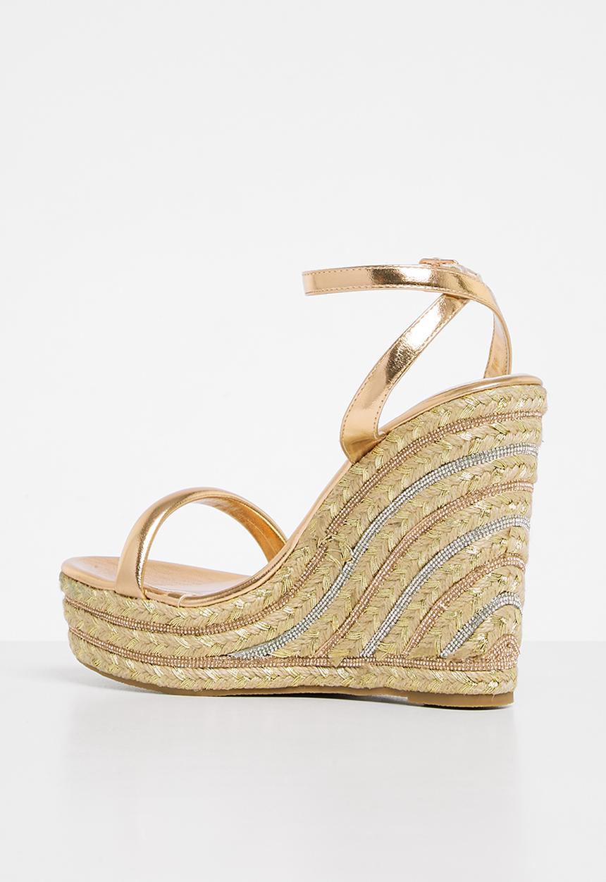 SISSY BOY - Hand picked platform wedge - rose gold