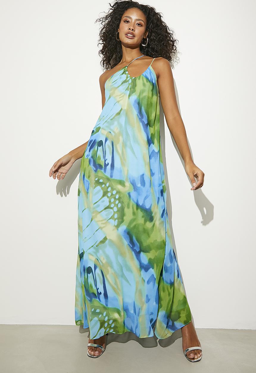 VELVET - Asym trapeze maxi - watercolour