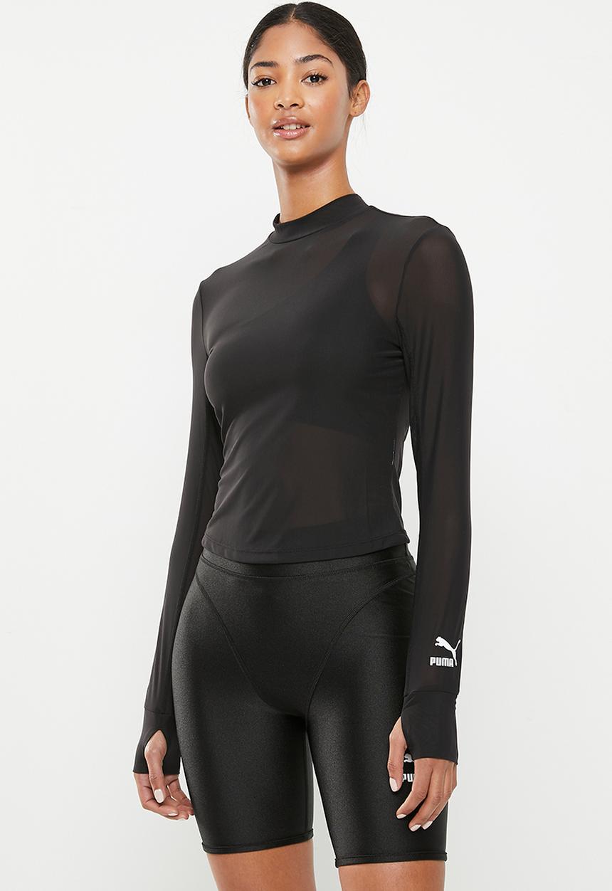 PUMA - Dare to long sleeve mock neck tee - puma black