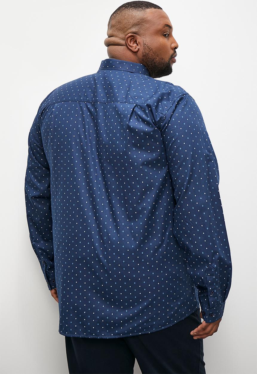 Superbalist - Plus all over print shirt - navy