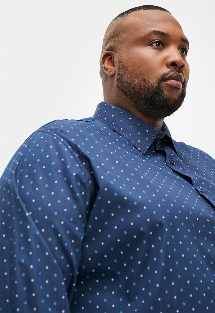 Superbalist - Plus all over print shirt - navy