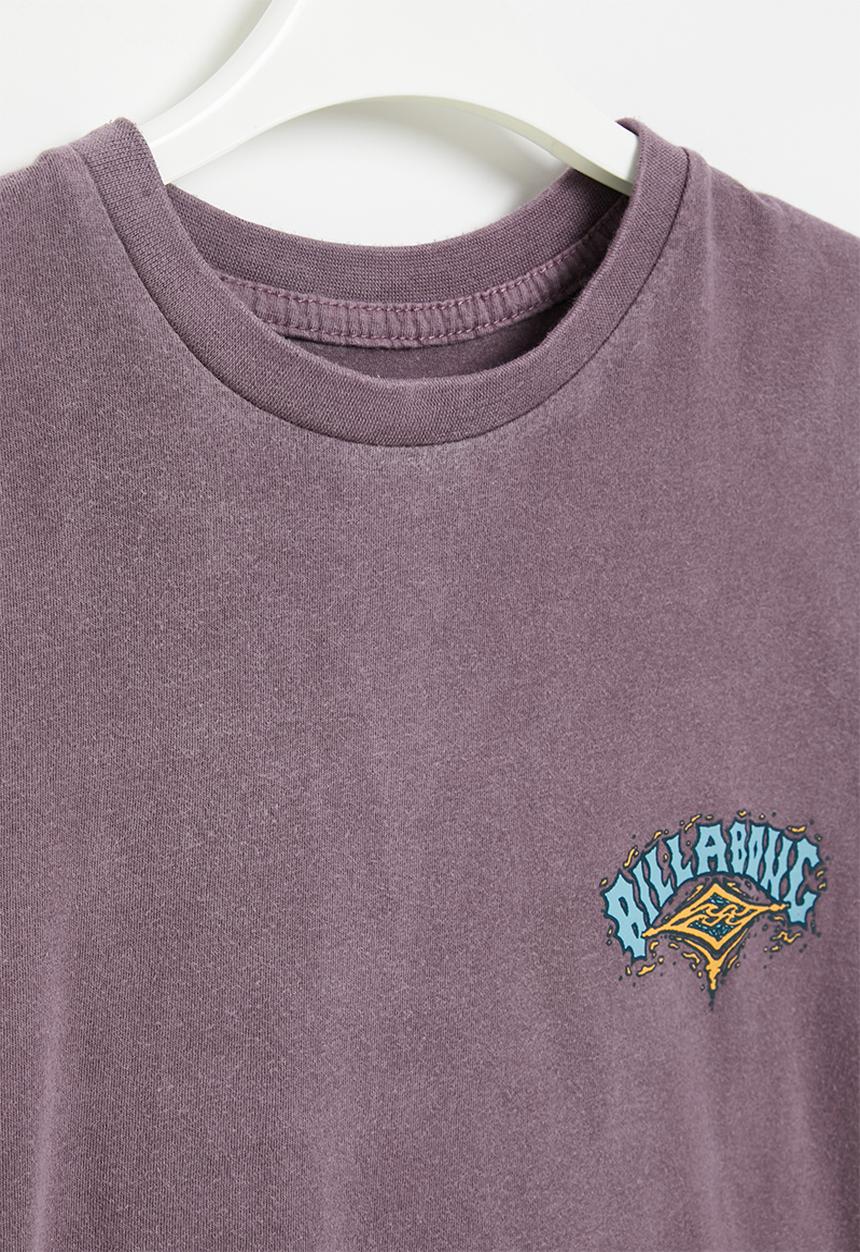 Billabong  - Boys throwback arch short sleeve - washed purple