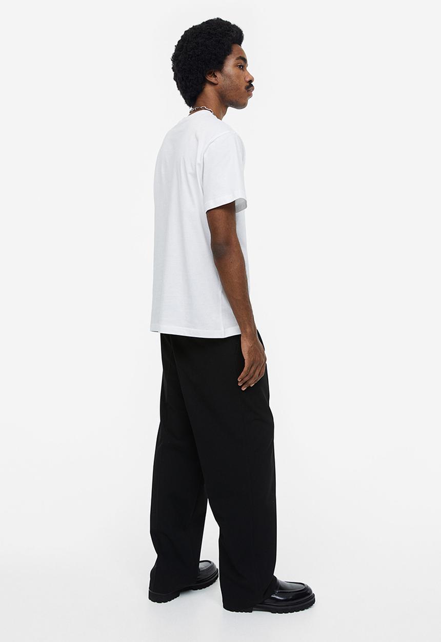 H&M - Regular fit printed T-shirt - white/varsity new york 