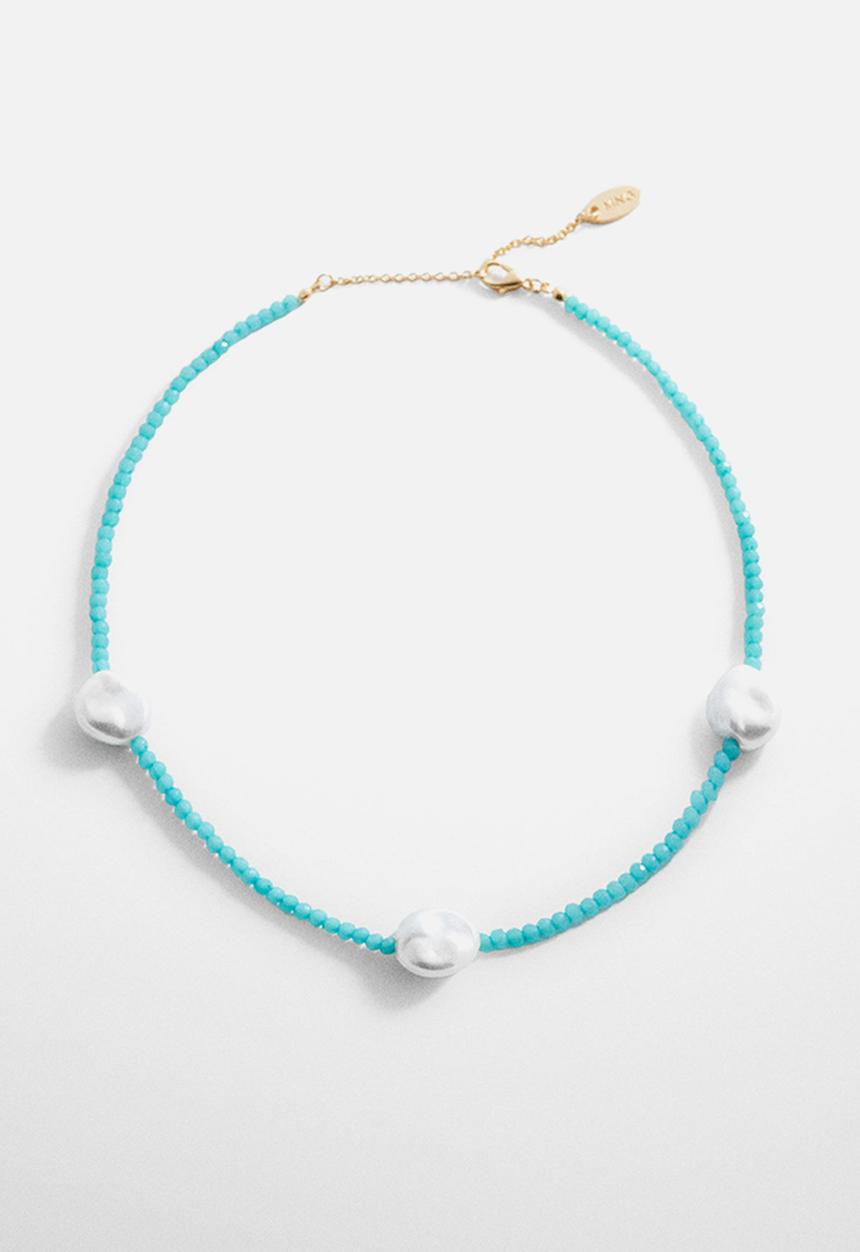 MANGO - Necklace luz - turquoise