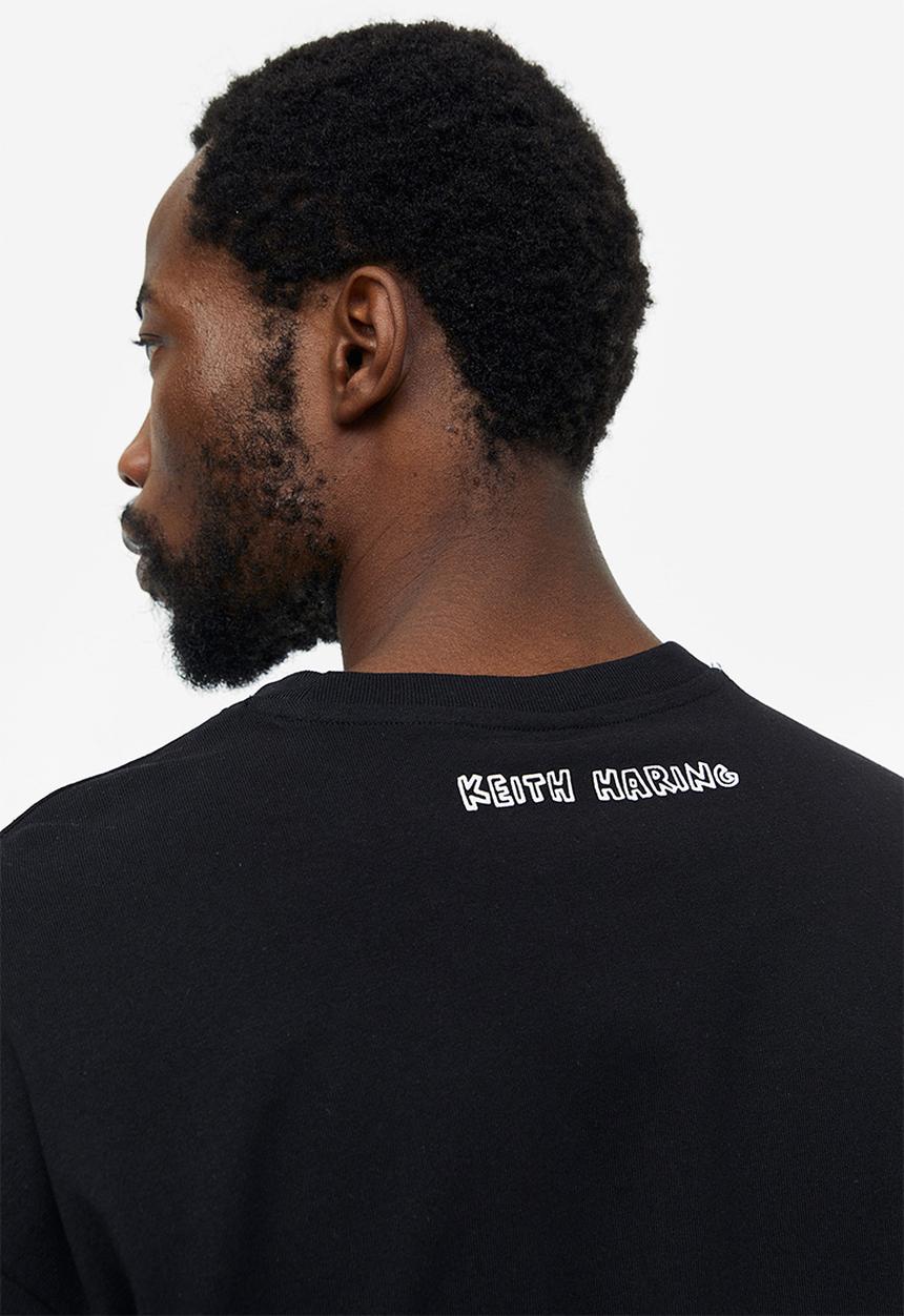 H&M - Relaxed fit printed t-shirt - black/keith haring 