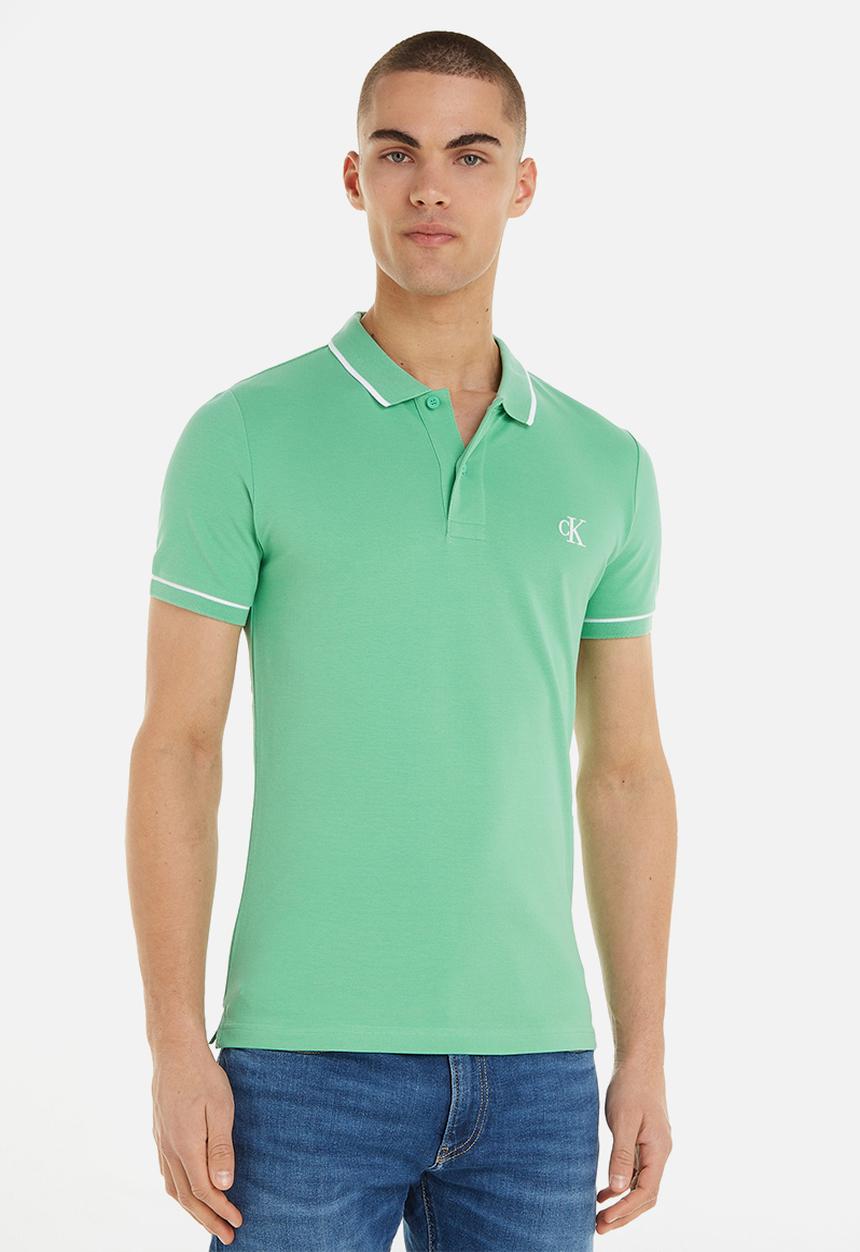 Calvin Klein - Tipping slim polo - neptunes wave
