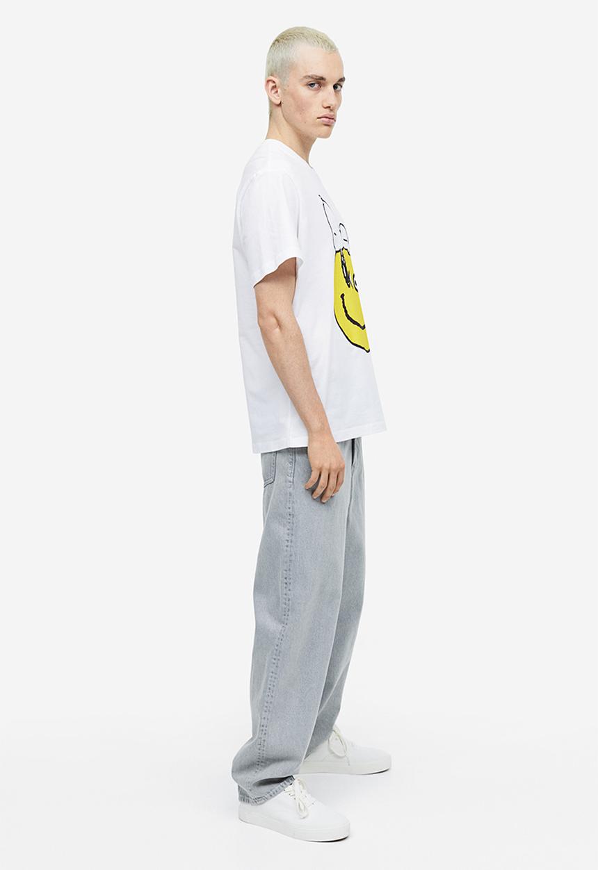 H&M - Regular fit t-shirt - white/snoopy 