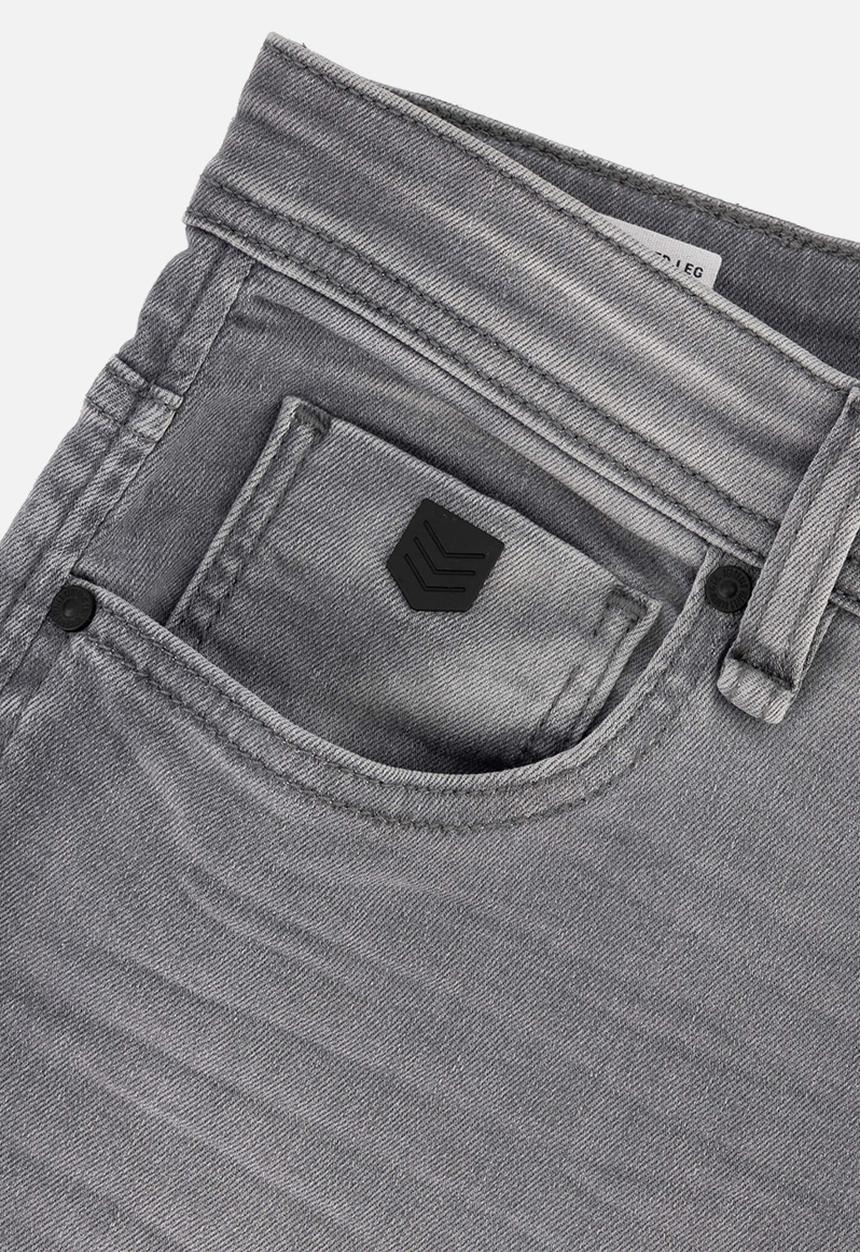 Asphalt signature sabre fit tapered jeans - washed grey