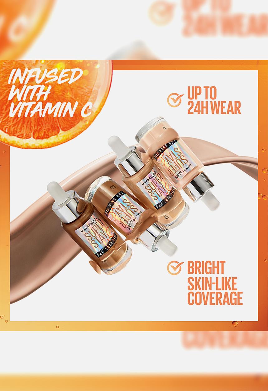 Maybelline - SuperStay Skin Tint with Vitamin C Vegan Formula 06.5