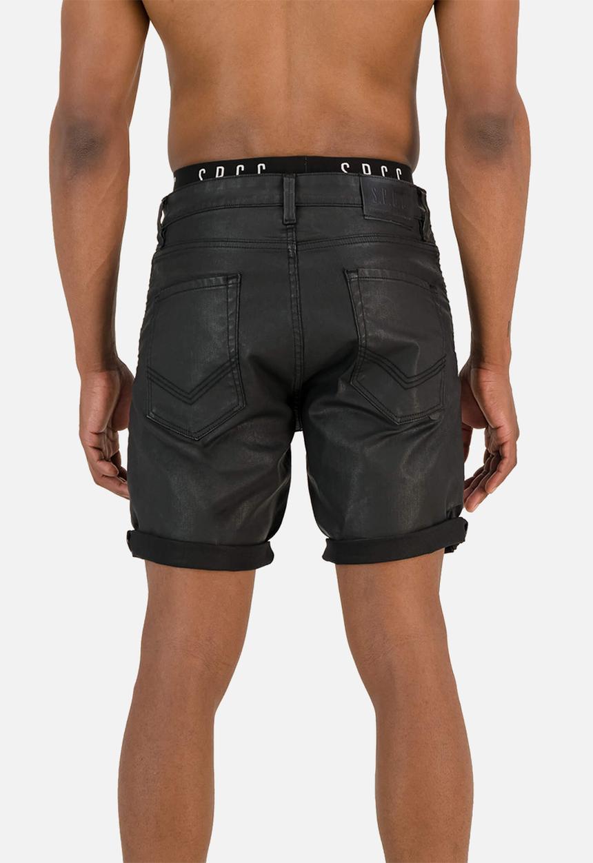 S.P.C.C - Black mamba denim short  - black