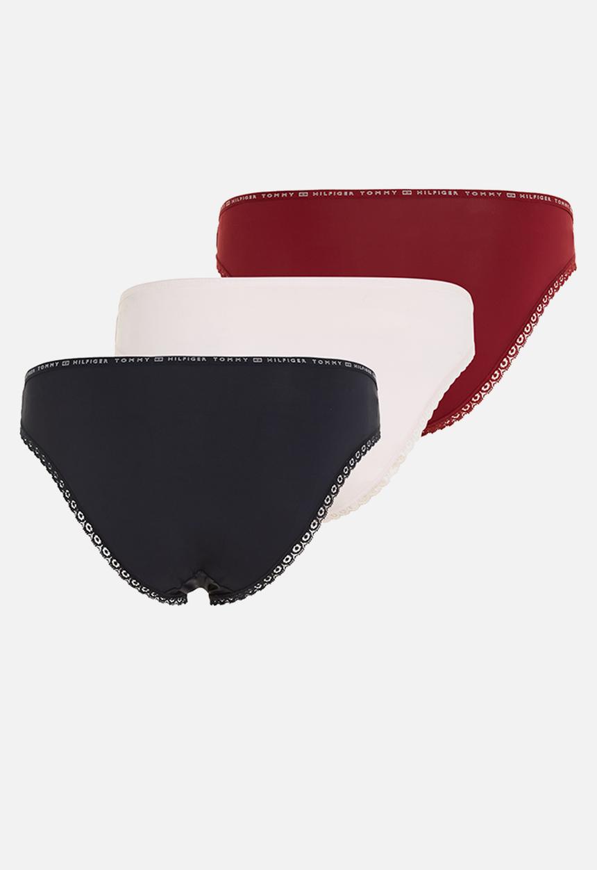 Tommy Hilfiger - 3 Pack bikini micro lace- light pink/rouge/desert sky