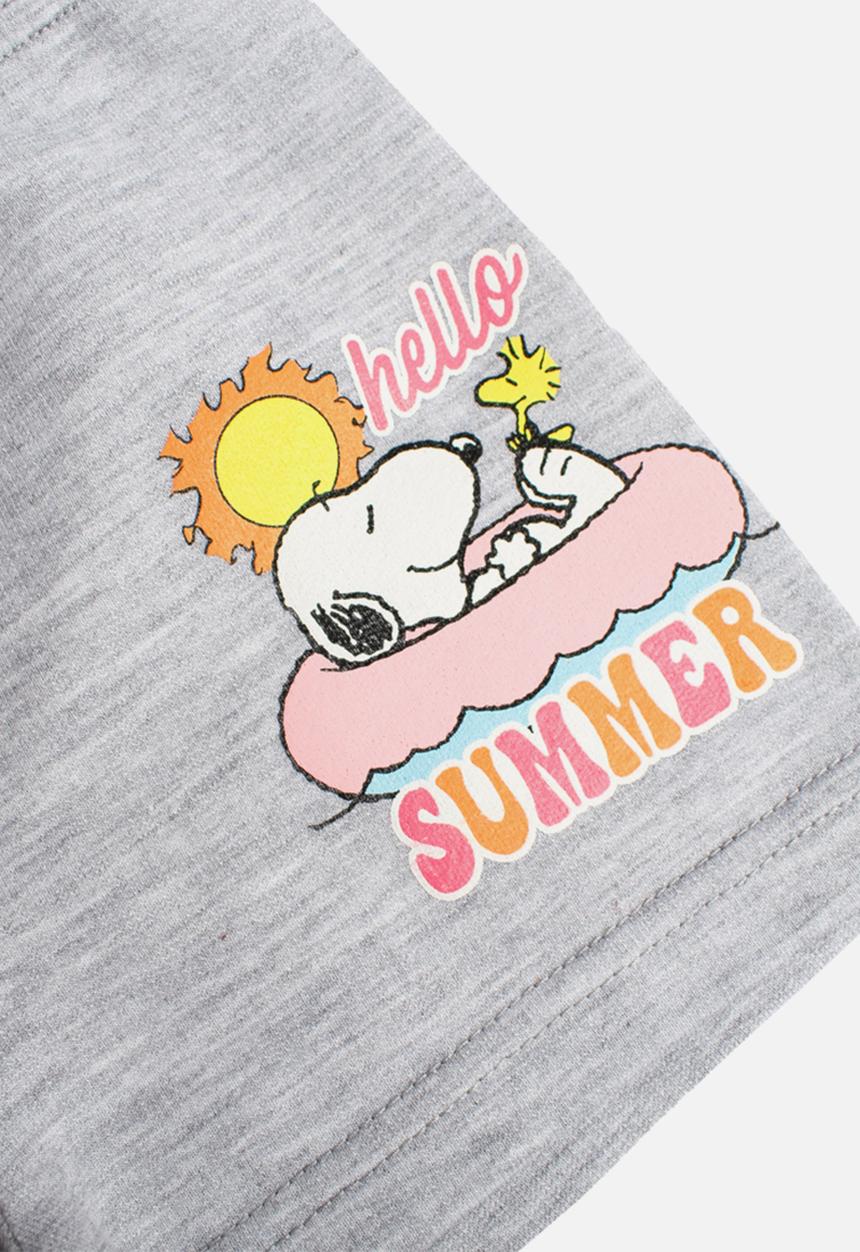 Character Group - Snoopy fleece shorts - grey