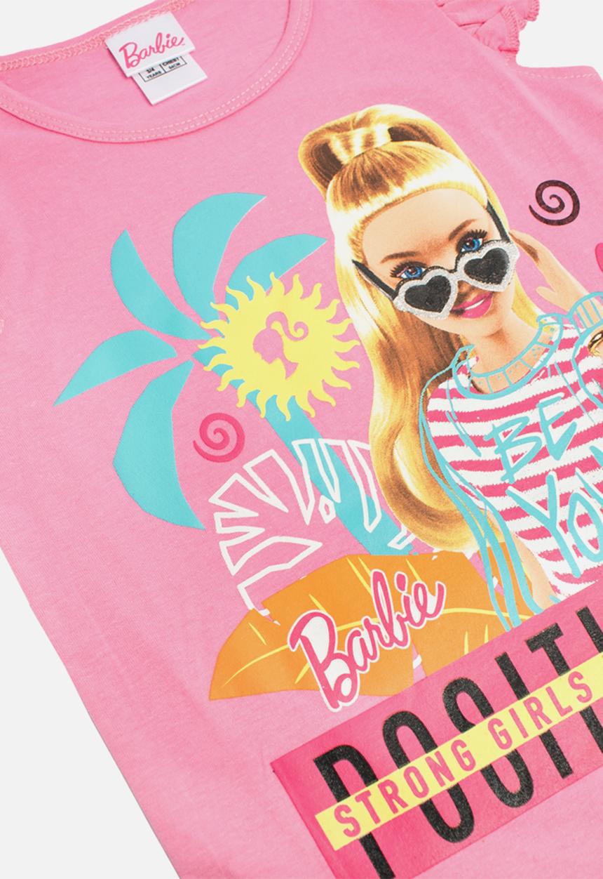 Character Group - Barbie short sleeve pj set - pink