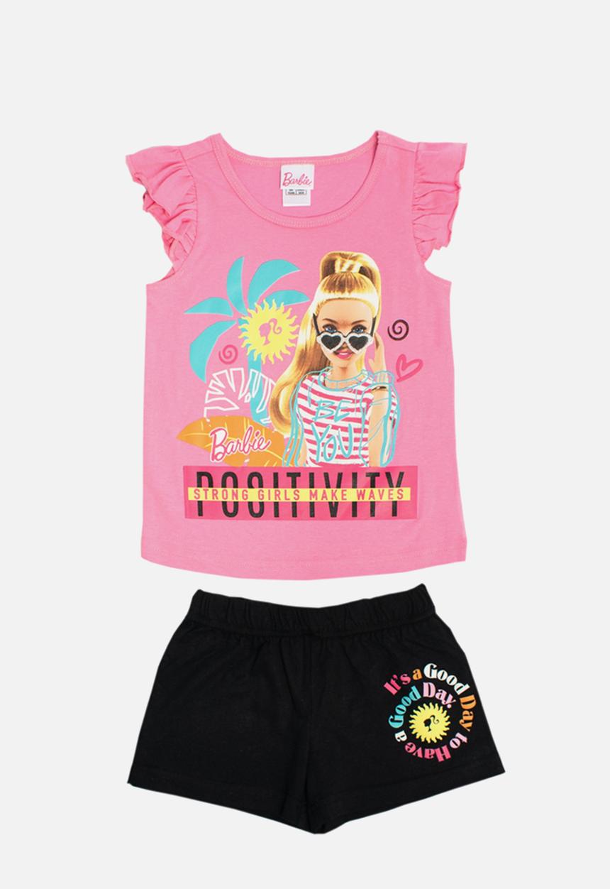 Character Group - Barbie short sleeve pj set - pink