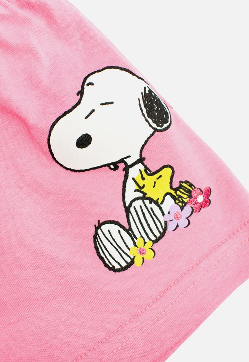 Character Group - Snoopy short sleeve  pj set - pink
