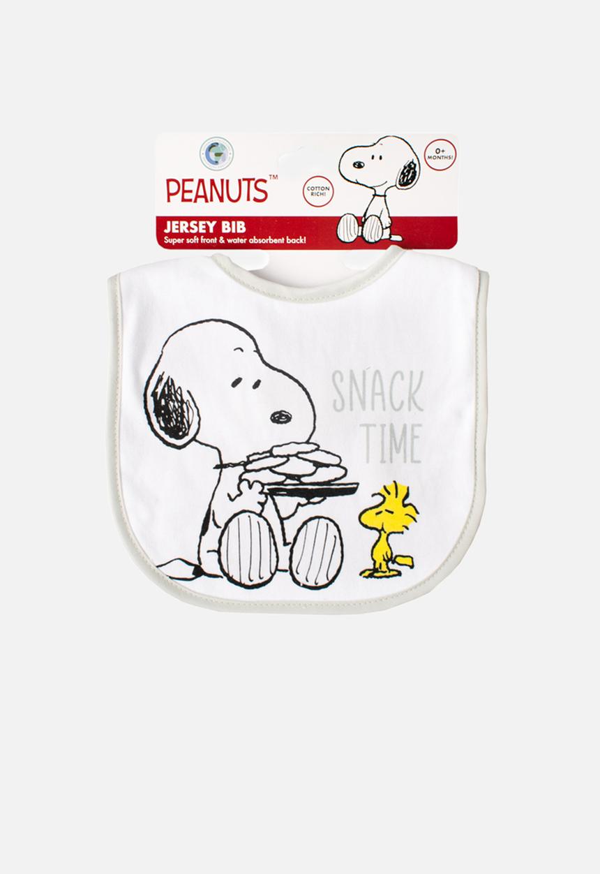 Character Group - Snoopy jersey bib - white