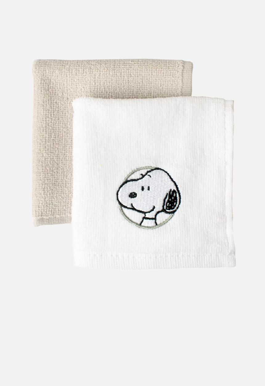 Character Group - Snoopy 2pk face cloth  - grey
