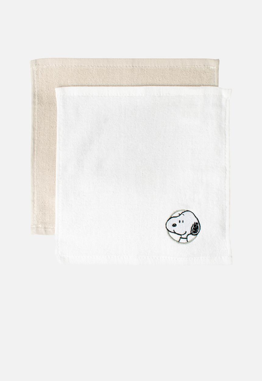 Character Group - Snoopy 2pk face cloth  - grey