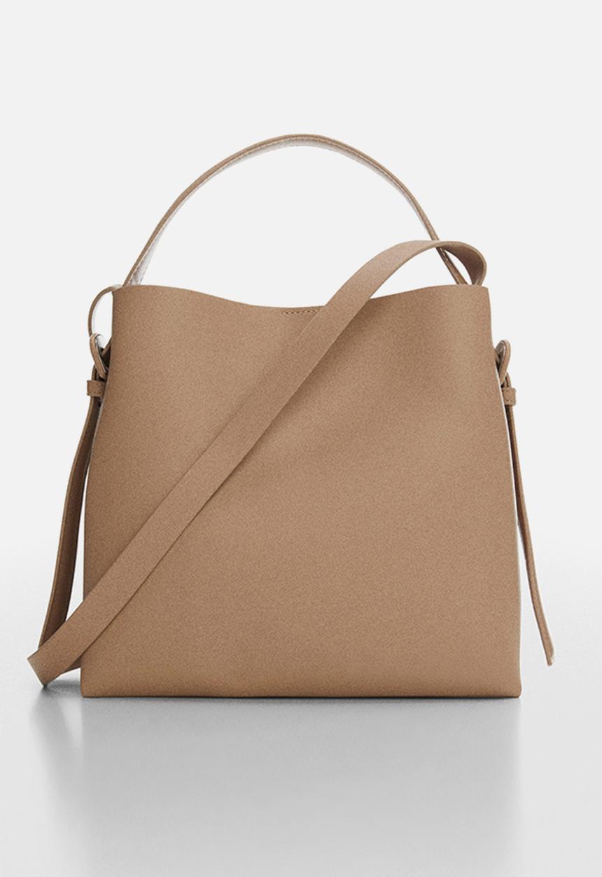 MANGO - Bag luciam - tan