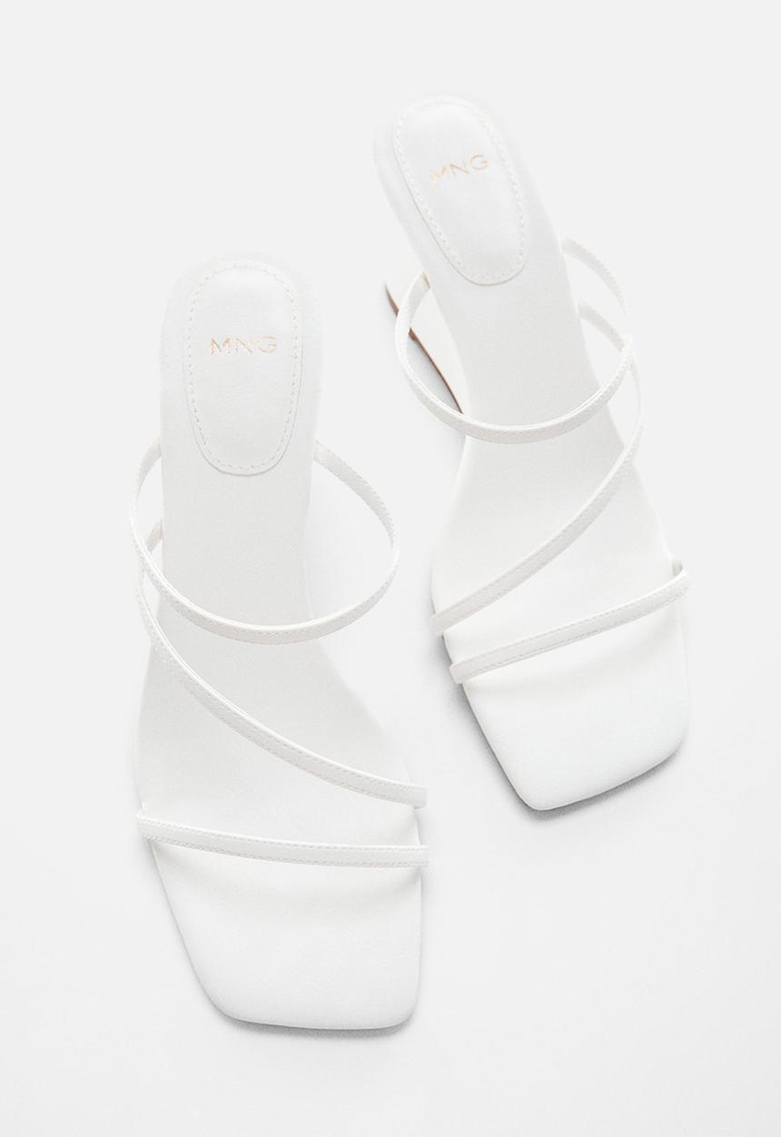MANGO - Annie wedge sandal - white