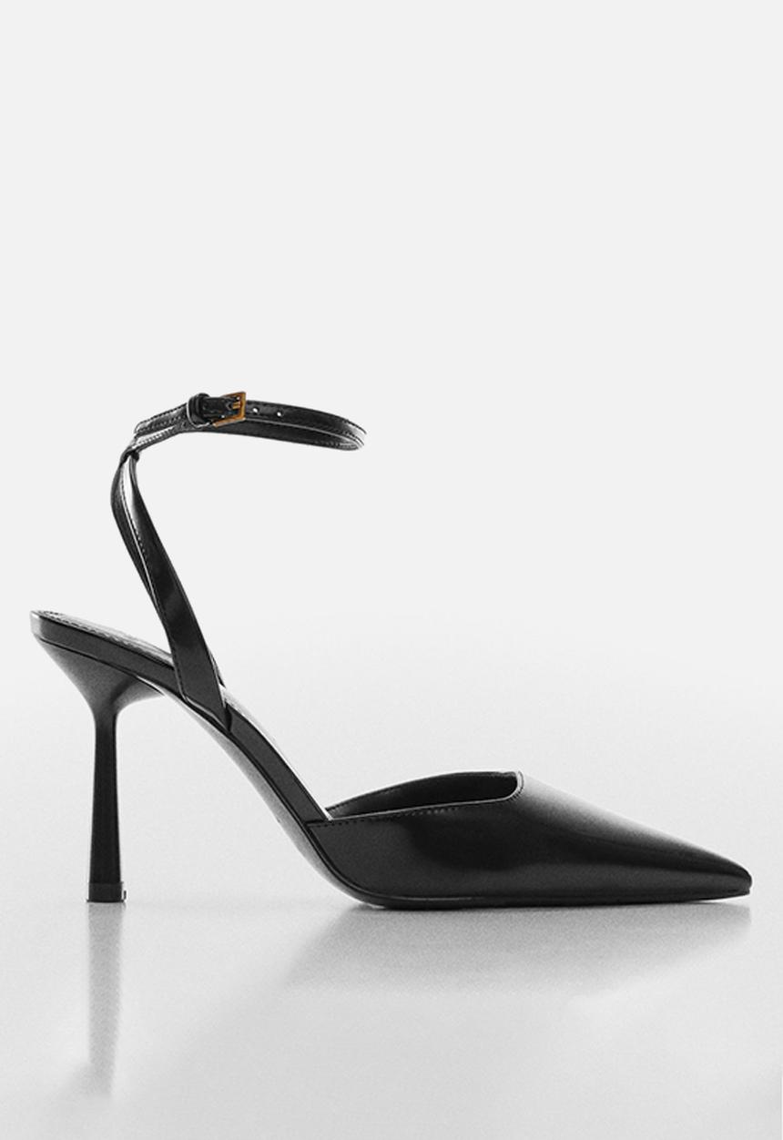 MANGO - Cromo ankle strap court - black