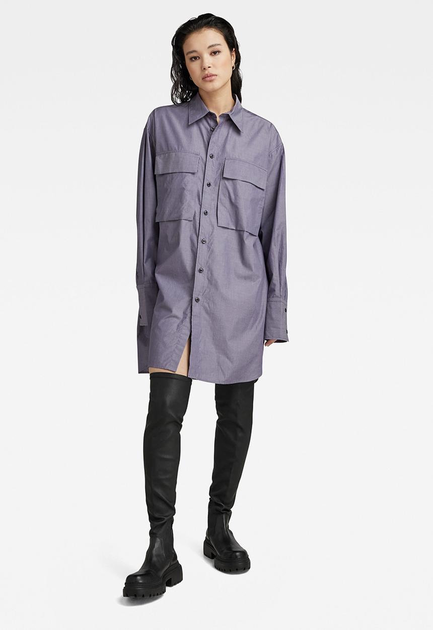 G-STAR - Oversized BF shirt long sleeve wmn - dk grape