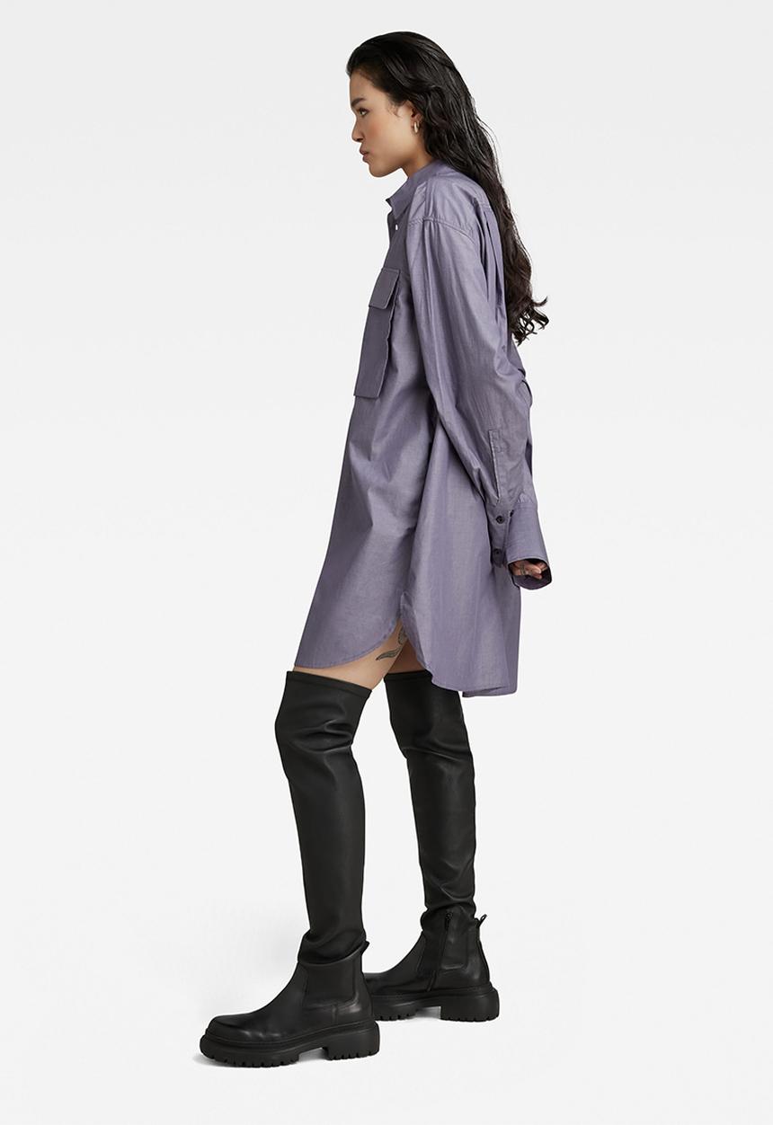 G-STAR - Oversized BF shirt long sleeve wmn - dk grape