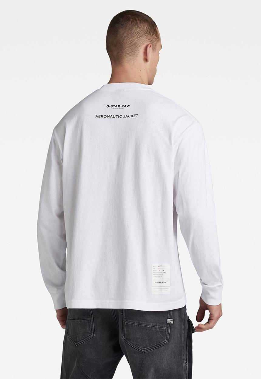 G-STAR - Archive boxy r t long sleeve dry jersey o - white aeronautic jacket