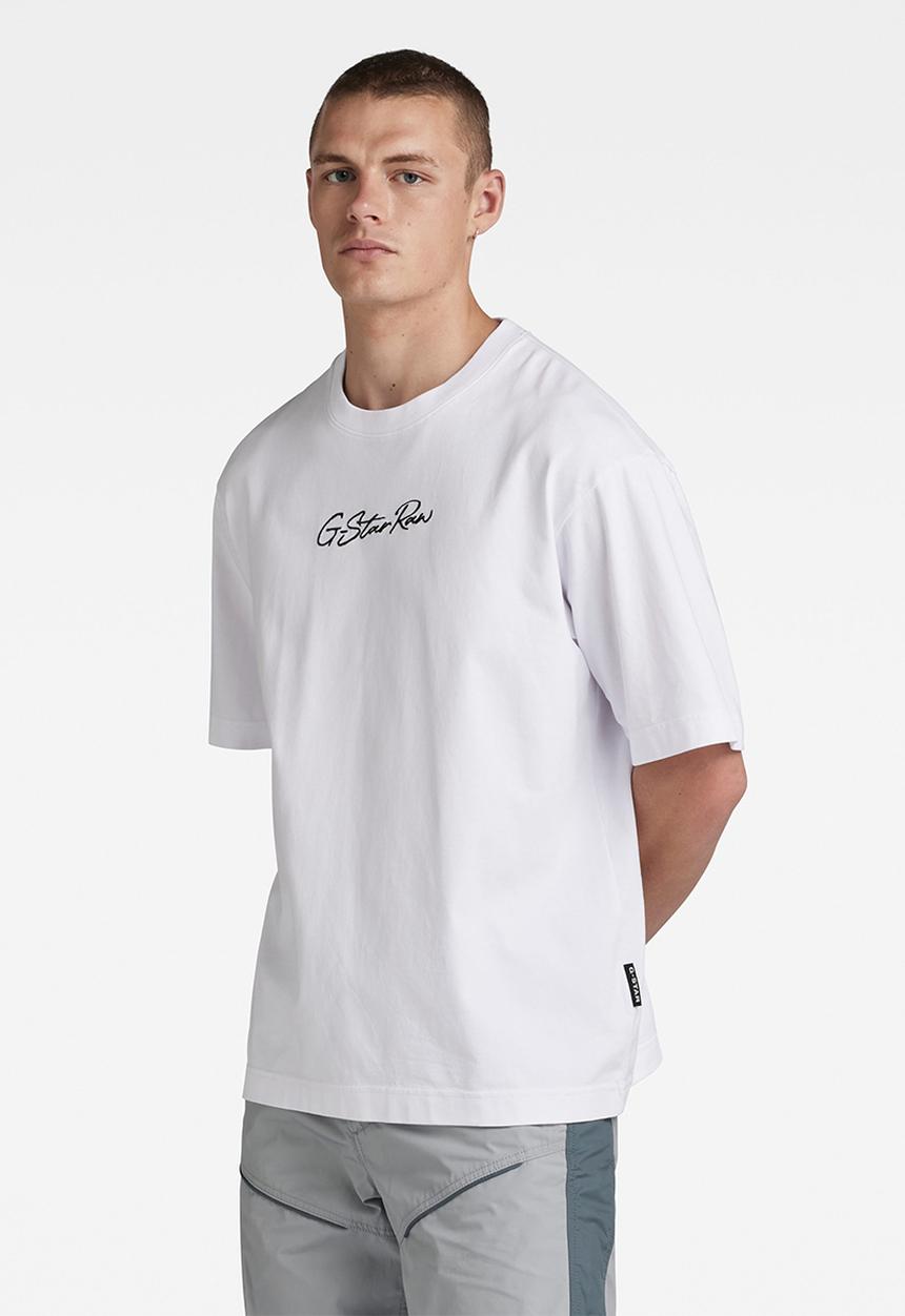 G-STAR - Autograph boxy r t signe jersey o - white