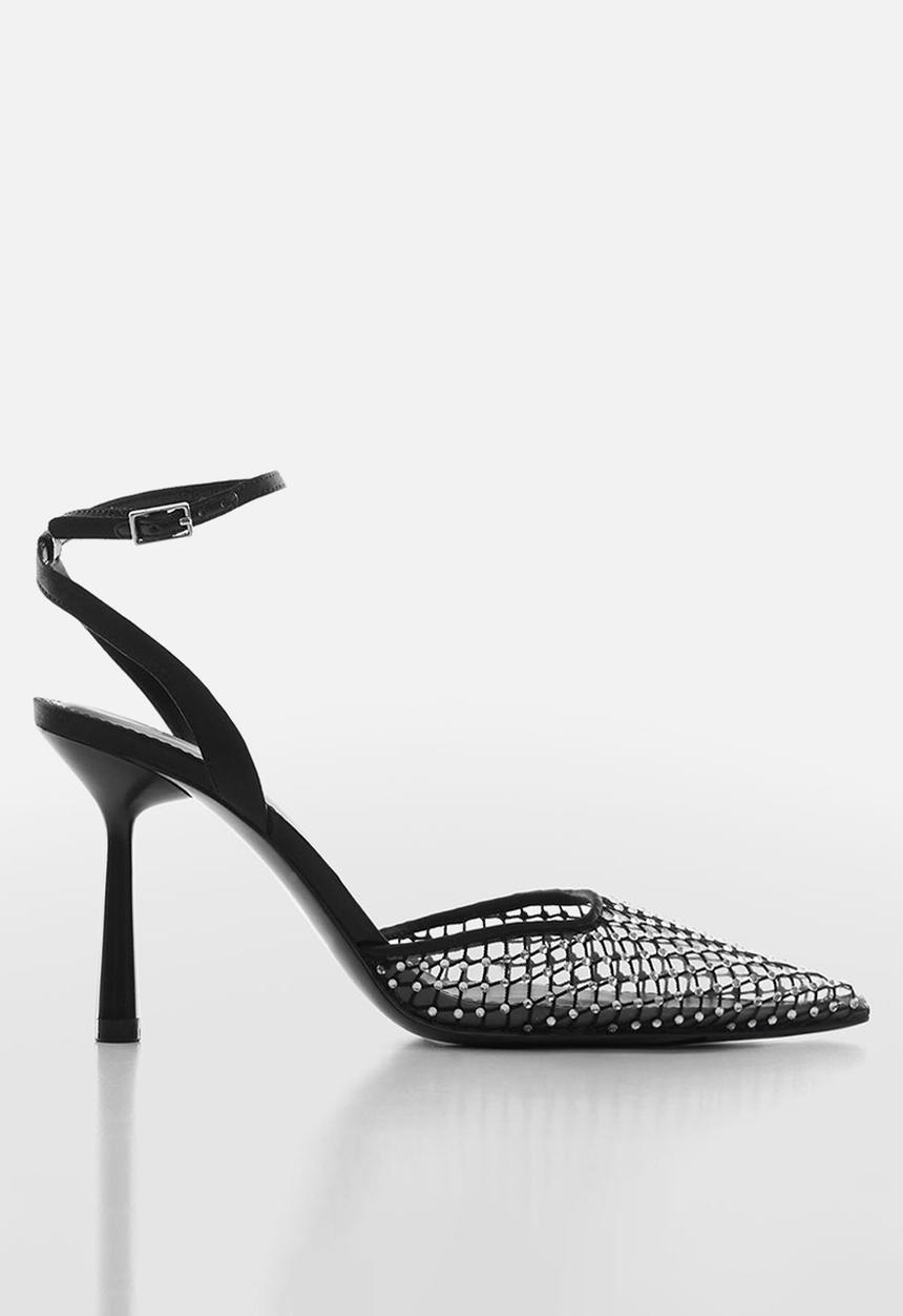 MANGO - Crom slingback court - black
