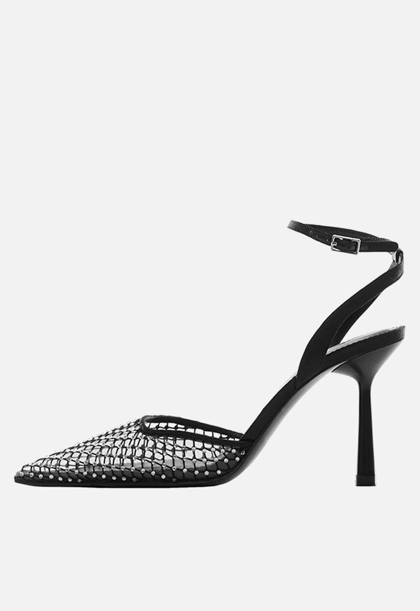 MANGO - Crom slingback court - black