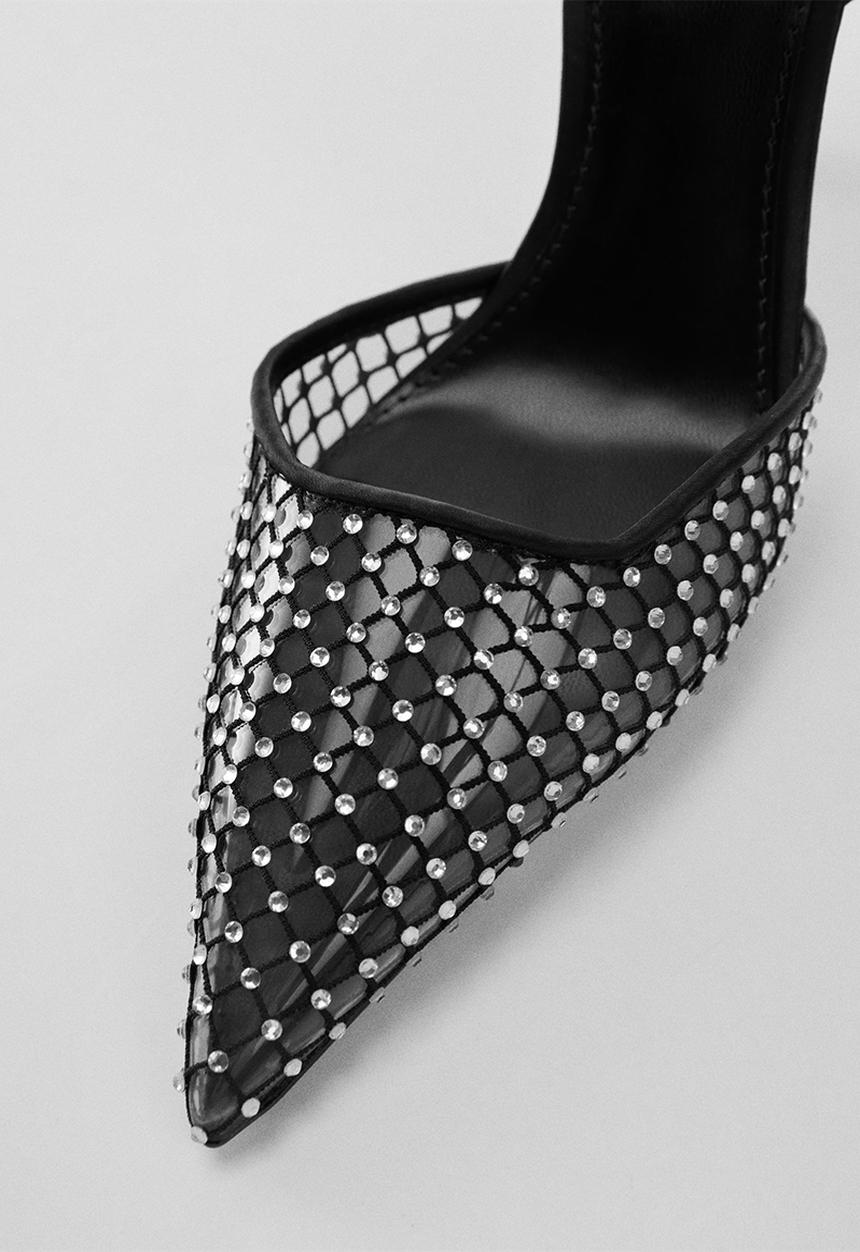MANGO - Crom slingback court - black