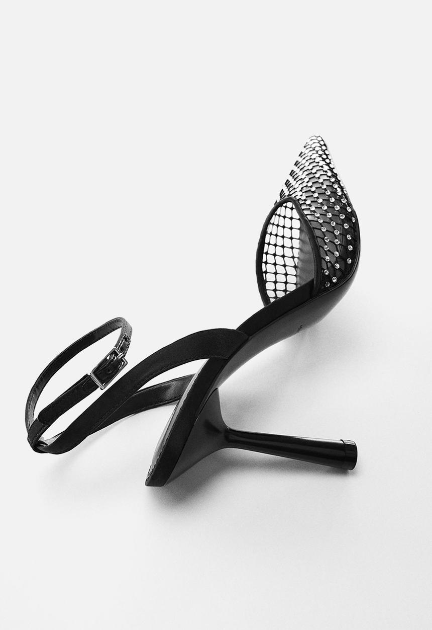 MANGO - Crom slingback court - black