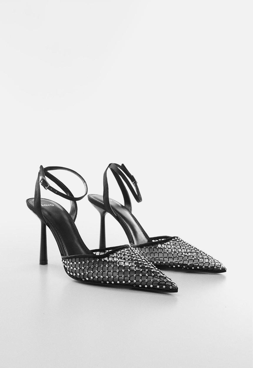 MANGO - Crom slingback court - black