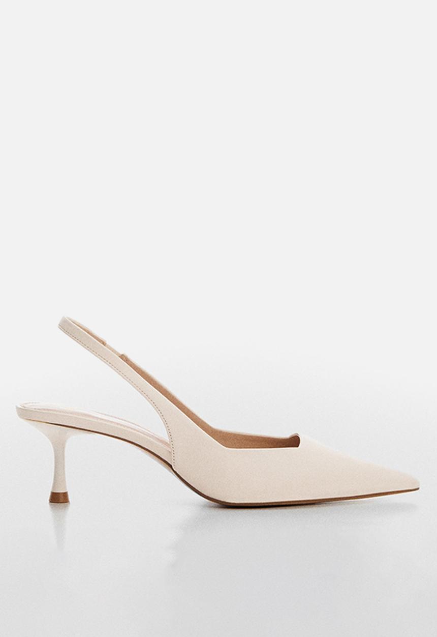 MANGO - Banda midheel slingback court - light beige