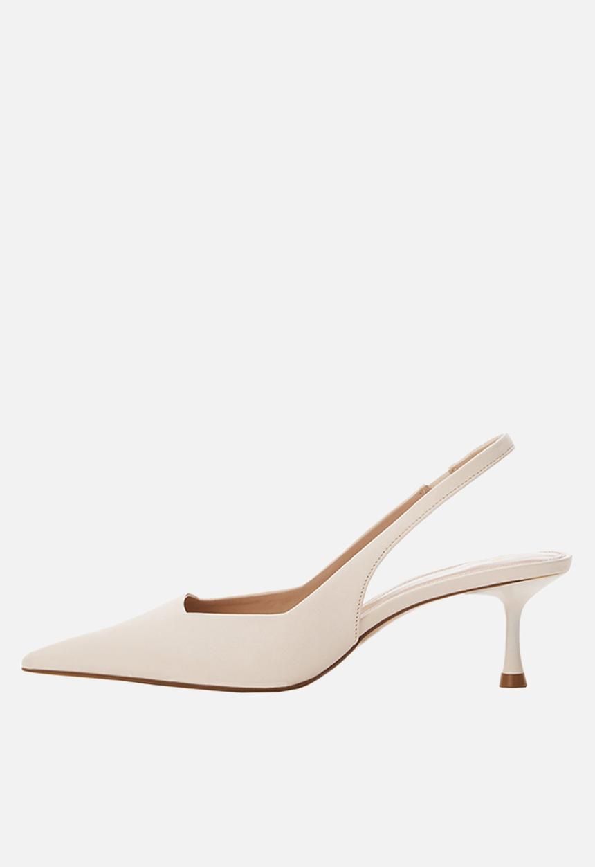 MANGO - Banda midheel slingback court - light beige