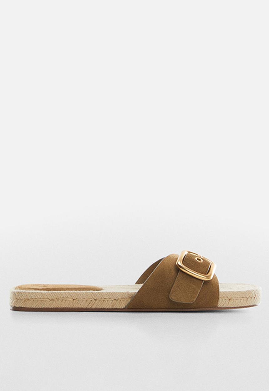 MANGO - Nani buckle sandal - beige/khaki