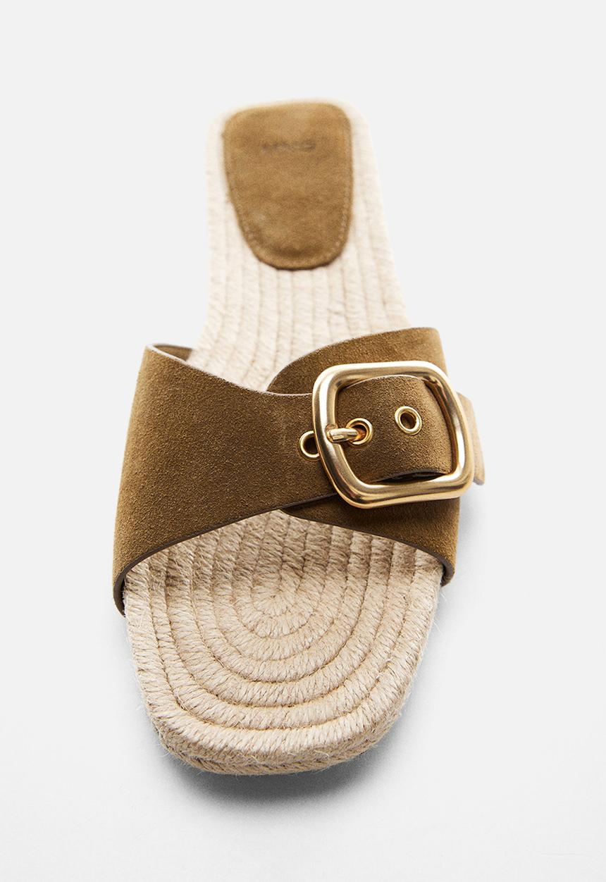 MANGO - Nani buckle sandal - beige/khaki