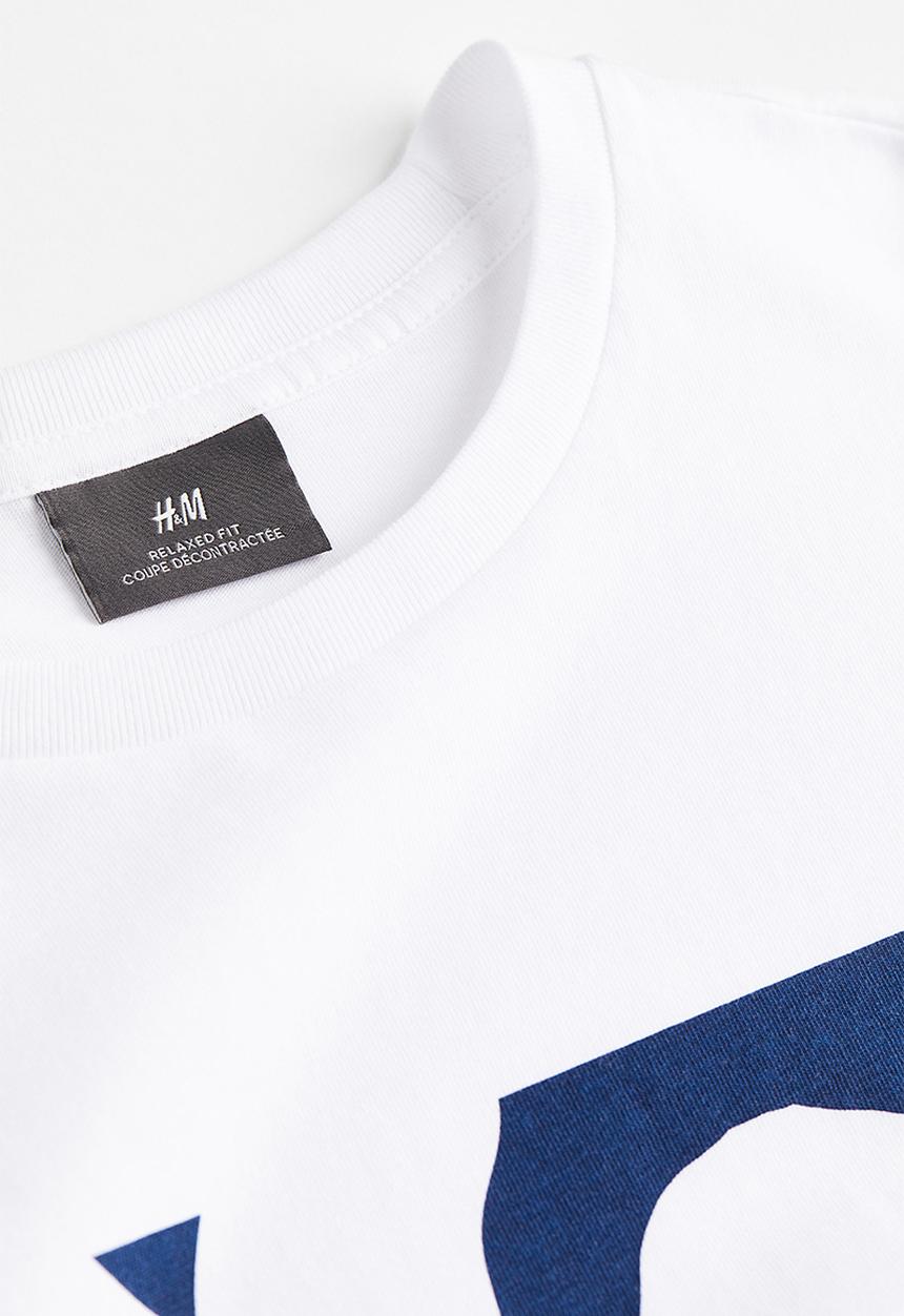 H&M - Relaxed fit printed T-shirt - white/flowers