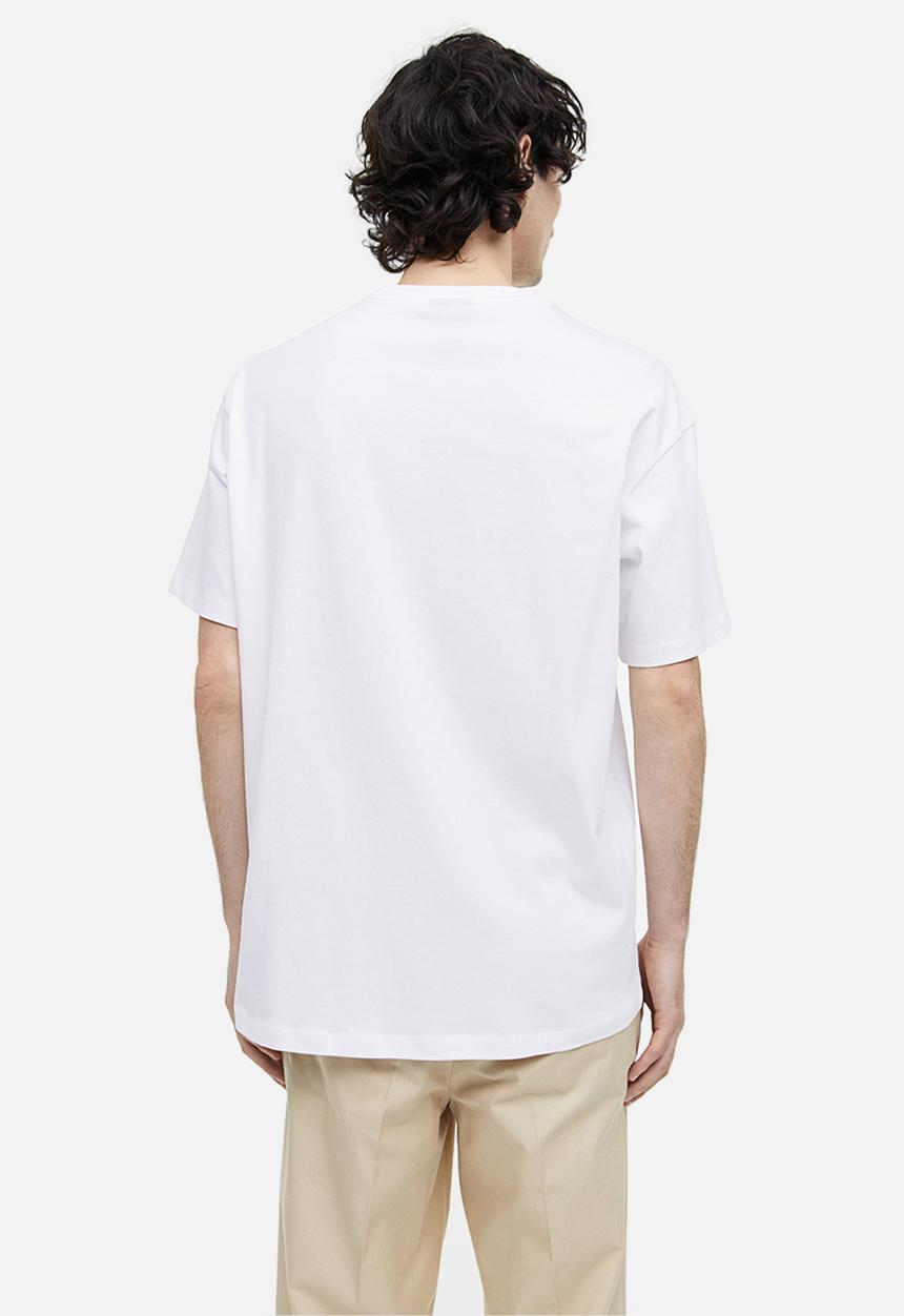 H&M - Relaxed fit printed T-shirt - white/flowers