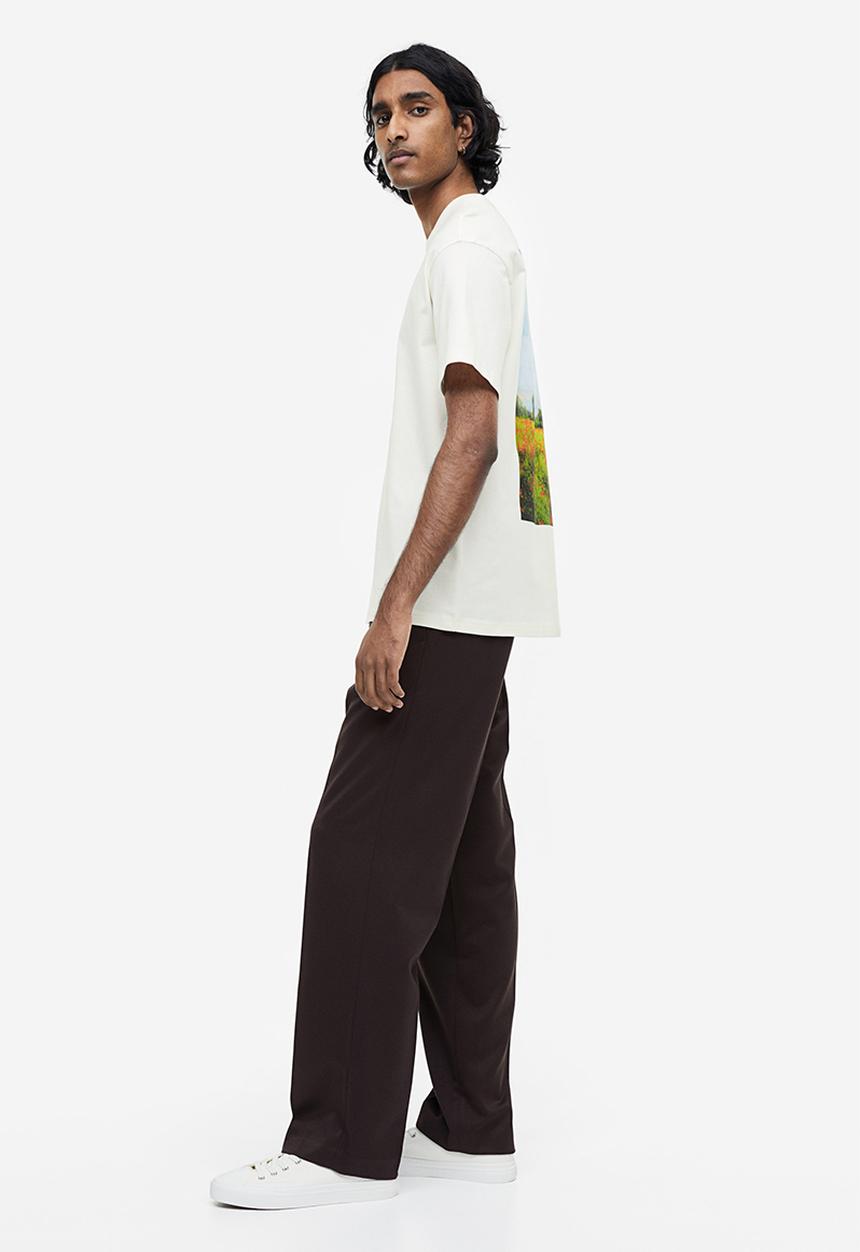 H&M - Relaxed fit printed T-shirt - white/landscape